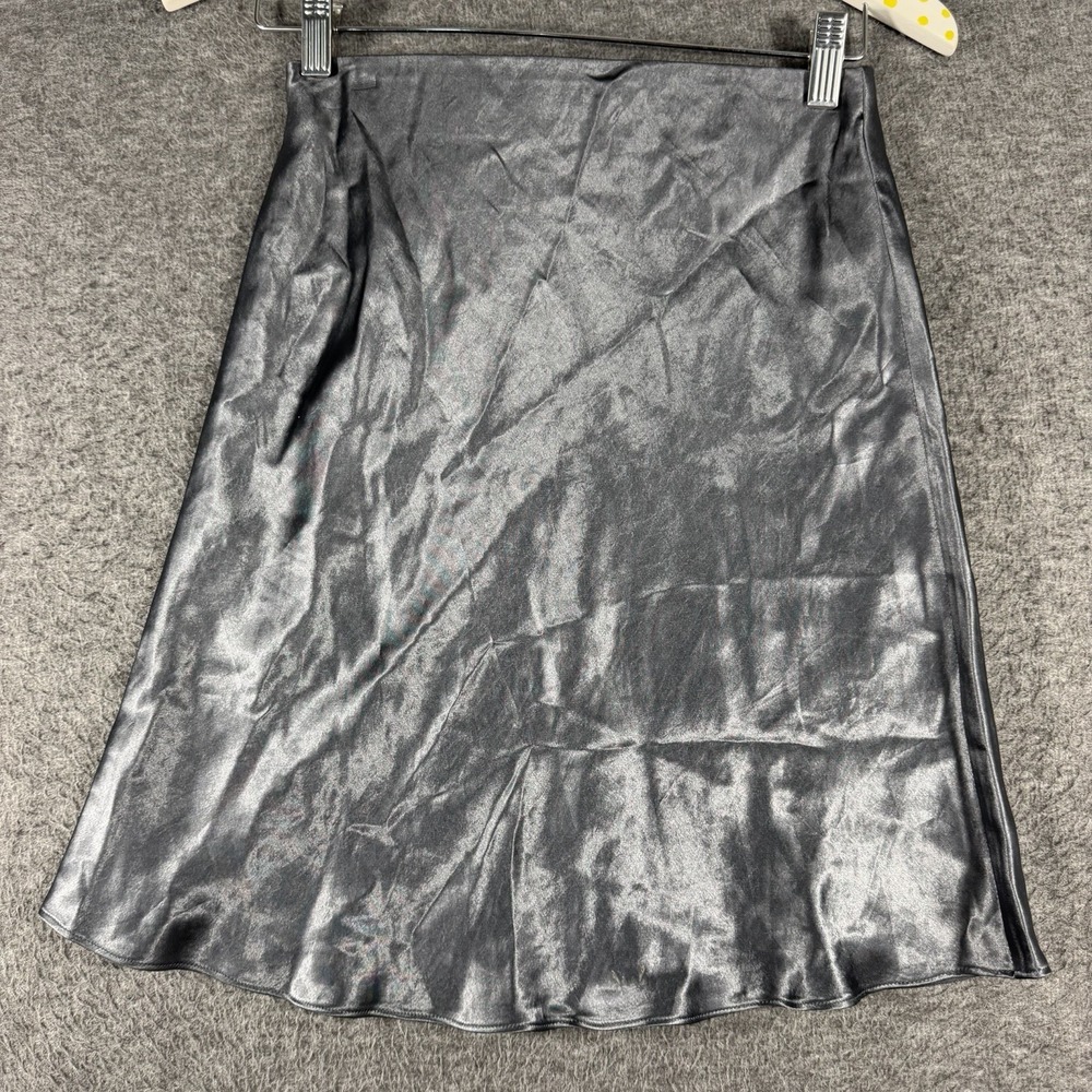 Aritzia Babaton Gray Satin Mini Slip Skirt Size 4 Club Going Out Hot Date